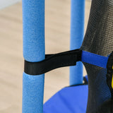 Kids 55-Inch Toddler Trampoline With Safety Enclosure Ball Pit - Omega Lifestyles