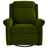 Modern Velvet Adjustable Backrest Swivel Recliner Chair - Omega Lifestyles