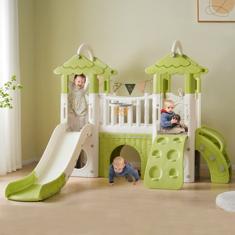 8-in-1 Toddler Freestanding Slide Climber Playset - Omega Lifestyles