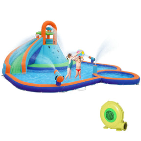 Kids Inflatable Water Slide Bounce House With Climbing Wall - Omega Lifestyles