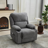 Medium-Firm Corduroy Remote-Controlled Heating Massage Recliner - Omega Lifestyles