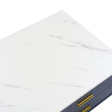 Modern Navy Blue MDF Coffee Table With Drawers Lighting - Sleep Galleria