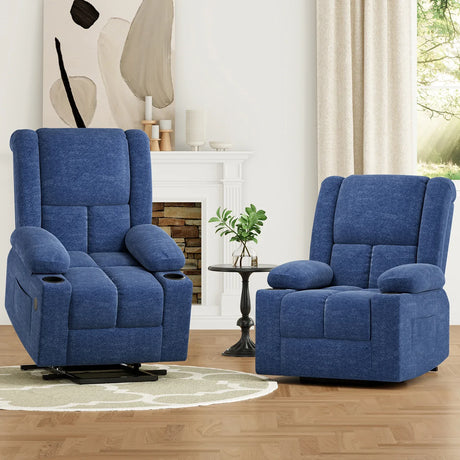 Power Lift Massage Heat Recliner Chair With USB Ports - Omega Lifestyles