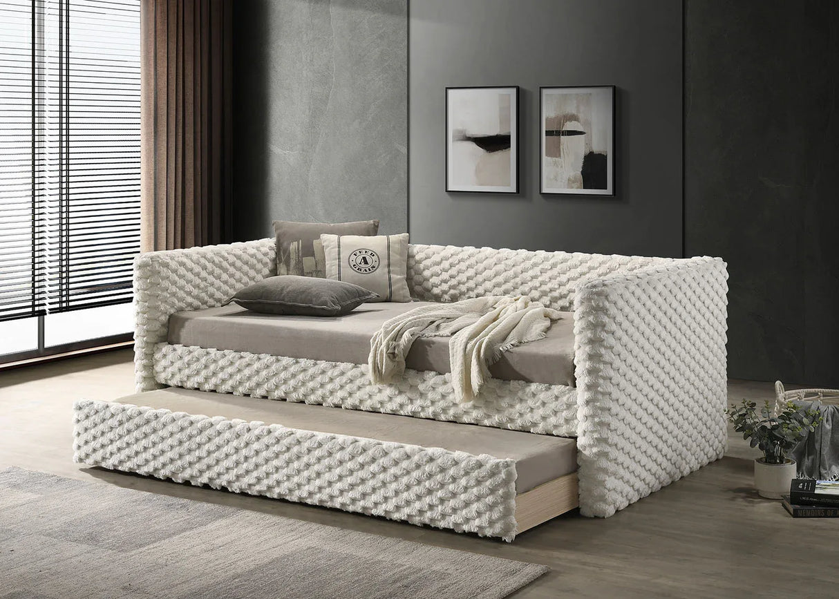 Transitional Twin Daybed With Roller Slat Trundle - Omega Lifestyles