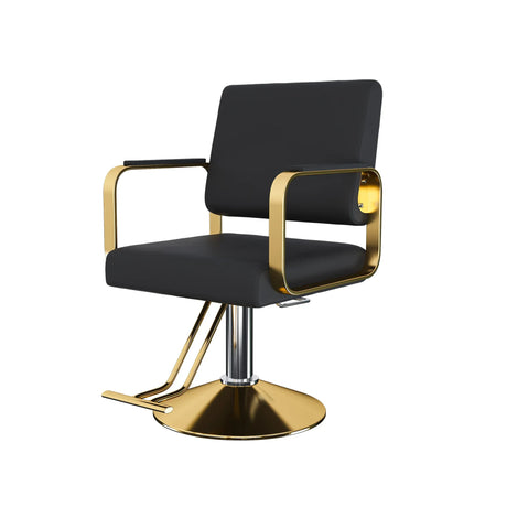 Hydraulic PU Leather Swivel Salon Barber Chair With Pump - Omega Lifestyles