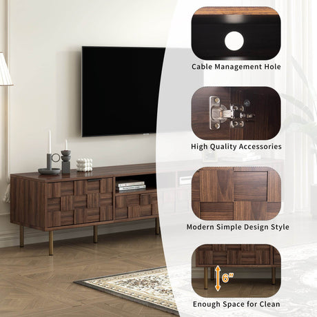 Mid Century Modern TV Stand With Storage Drawers - Sleep Galleria