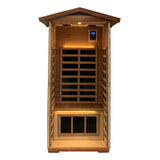 Outdoor Solid Wood Red Cedar 4-Person Infrared Sauna - Omega Lifestyles