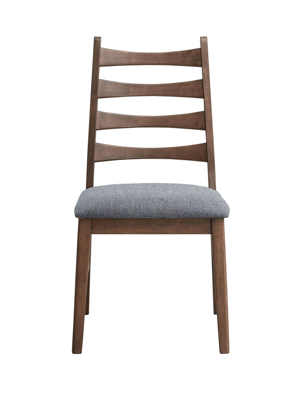 Set of 2 Dark Gray Linen Walnut Finish Side Chairs - Omega Lifestyles