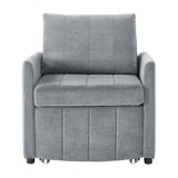Upholstered Convertible Chenille Sleeper Sofa With Storage