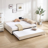 Twin Velvet Upholstered Daybed With Trundle Modern Design - Omega Lifestyles