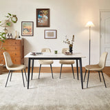 Mid Century Modern 55-Inch Round Sintered Stone Dining Table - Omega Lifestyles