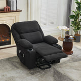 Medium-Firm Corduroy Remote-Controlled Heating Massage Recliner - Omega Lifestyles