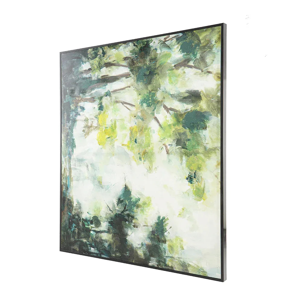 Edward Multicolor Forest Landscape Wood Wall Art 47x35 Inch - Omega Lifestyles