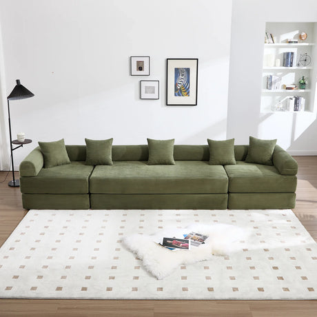 Convertible Folding Corduroy Memory Foam Sofa Bed - Omega Lifestyles