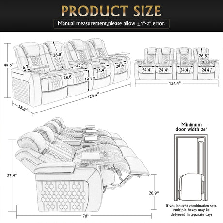 Top-Grain Nappa Leather Power Recliner With Adjustable Features - Omega Lifestyles