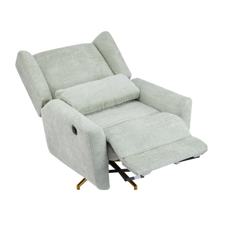 Power Boucle Upholstered 360-Degree Swivel Recliner Chair - Omega Lifestyles