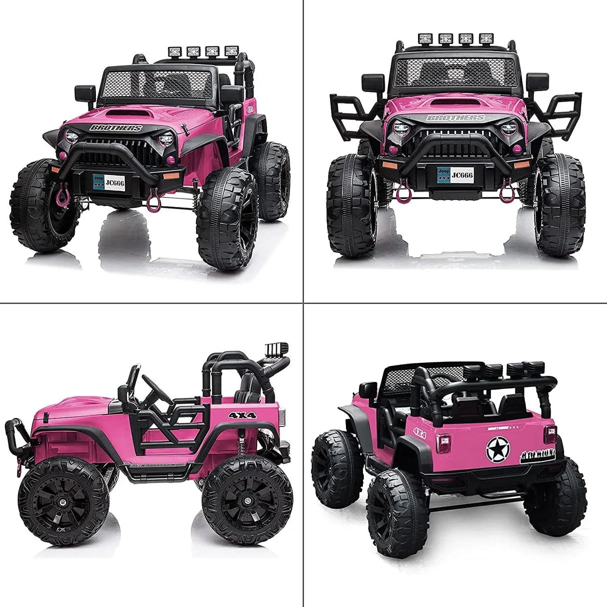 12V Pink 2-Seater Kids Electric Ride-On Car Truck - Omega Lifestyles