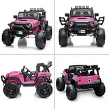 12V Pink 2-Seater Kids Electric Ride-On Car Truck - Omega Lifestyles