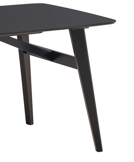 Black Synthetic Wood Fixed Top Dining Table - Omega Lifestyles