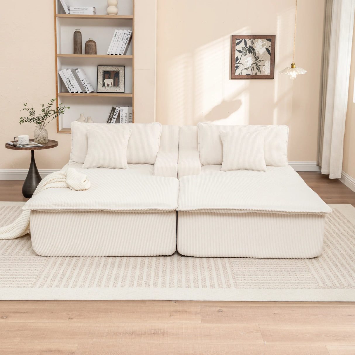 Corduroy Foam High-Density All-Foam Lounge Chair - Omega Lifestyles