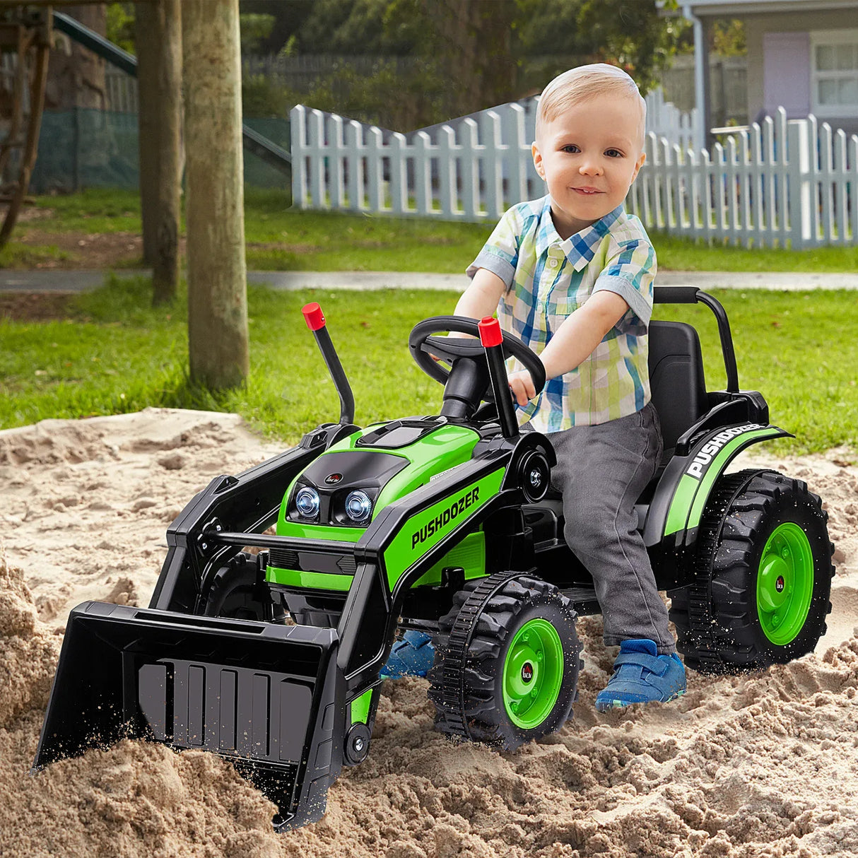 Electric Battery-Powered Kids Ride-On Excavator Truck - Omega Lifestyles