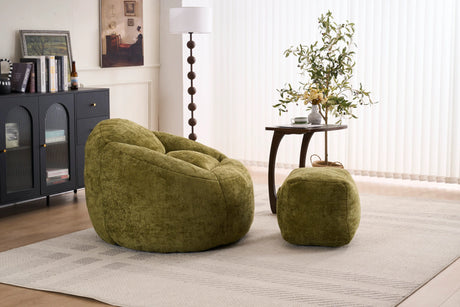 Extra Soft Memory Foam Bean Bag Chair With Chenille Cover - Omega Lifestyles