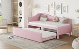 Twin Upholstered L-Shaped Daybed With Pop-Up Trundle - Omega Lifestyles