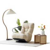 Adjustable Beige Soft Plush Rotating Lounge Chair - Omega Lifestyles