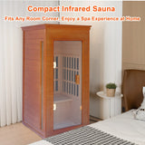 Far Infrared 1-Person Okume Wood Home Sauna - Omega Lifestyles