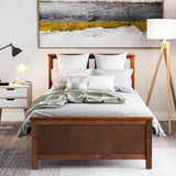 Twin Solid Wood Platform Bed With Headboard And Footboard - Omega Lifestyles