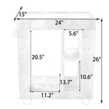 Mid-Century Modern Movable Brown MDF Storage Cabinet - Omega Lifestyles