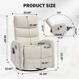 Heat Massage Recliner Chair With Swivel Rocking - Omega Lifestyles