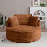 Modern Corduroy Boneless Floor Round Chair With Pillows - Omega Lifestyles