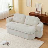 Modern Foldable Linen Sofa Bed With 2 Pillows - Omega Lifestyles