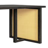 7-Piece Farmhouse Dining Table Set With Rattan Chairs - Omega Lifestyles