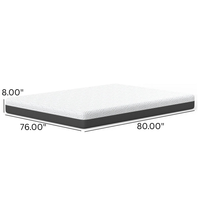 King Firm 8-Inch Pur Chill Cooling Memory Foam Mattress - Omega Lifestyles