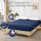Waterproof Ultrasonic Quilted Cotton Fitted Sheet Queen - Sleep Galleria