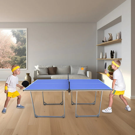 Foldable Mid-Size 6-Foot Table Tennis Table Set - Omega Lifestyles