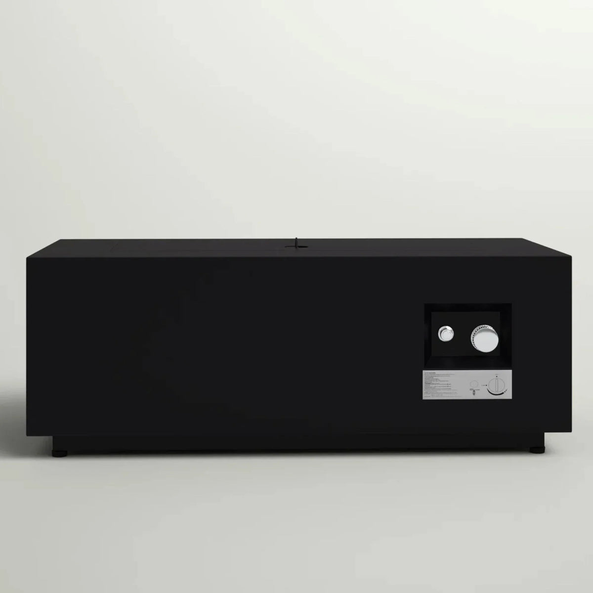 Modern Steel Outdoor Propane Fire Pit Table With Lid - Omega Lifestyles