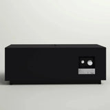 Modern Steel Outdoor Propane Fire Pit Table With Lid - Omega Lifestyles