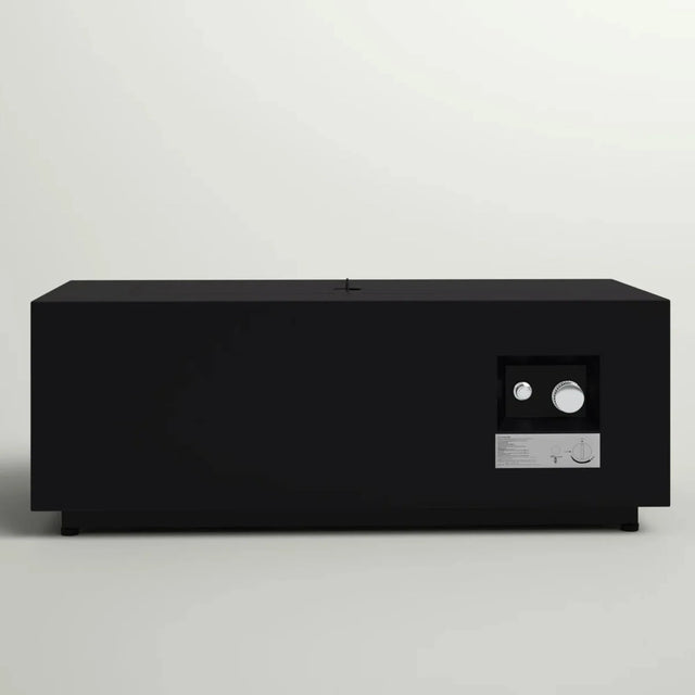 Modern Steel Outdoor Propane Fire Pit Table With Lid - Omega Lifestyles