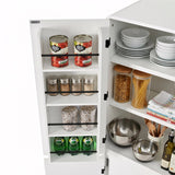 Modern Curved Design Kitchen Pantry Cabinet With Drawer - Omega Lifestyles