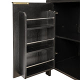 Modern Fluted Tall Arched Adjustable Shelf Pantry Cabinet - Omega Lifestyles