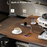 Farmhouse Kitchen Island Cart With Power Outlet - Omega Lifestyles