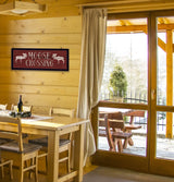 Moose Crossing Multicolor Printed Wall Art Poster - Omega Lifestyles