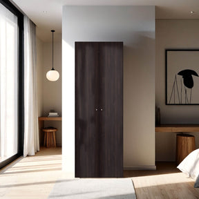 Modern Engineered Wood Armoire With 2 Doors and Shelves - Omega Lifestyles