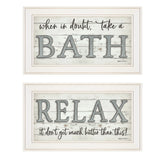 Multicolor Paper Framed Bath Relax Wall Art Print - Omega Lifestyles