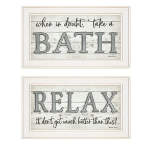 Multicolor Paper Framed Bath Relax Wall Art Print - Omega Lifestyles
