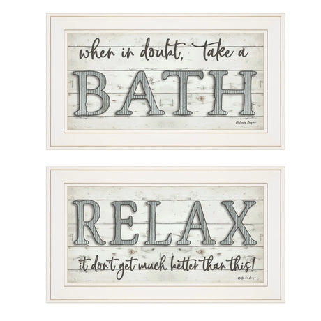 Multicolor Paper Framed Bath Relax Wall Art Print - Omega Lifestyles