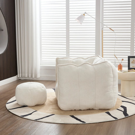 Soft Chenille Bean Bag Chair With High Resilient Foam - Omega Lifestyles